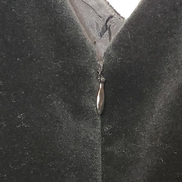 J. Crew Black Velvet Empire Waist Sleeveless Dress - Picture 7 of 10